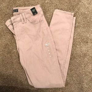 Dusty pink abercrombie and Fitch skinny jeans